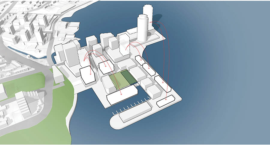 We redistributed units to smaller, more varied buildings. | King's Wharf